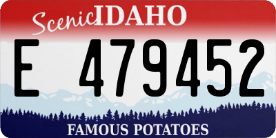 ID license plate E479452