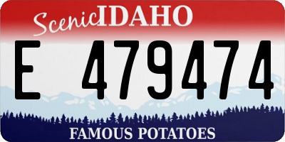 ID license plate E479474