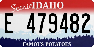 ID license plate E479482