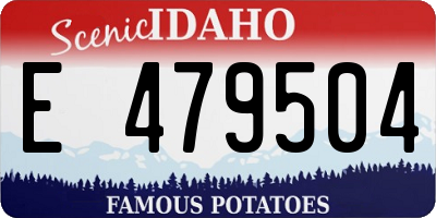 ID license plate E479504