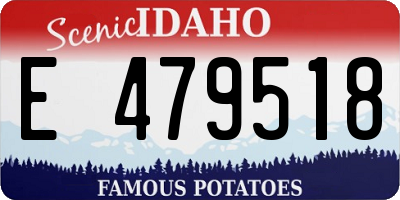 ID license plate E479518