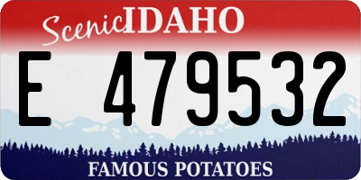 ID license plate E479532