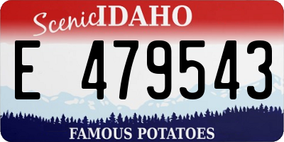 ID license plate E479543
