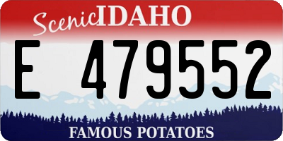 ID license plate E479552