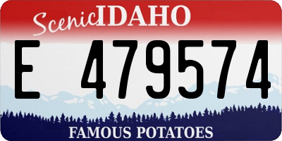 ID license plate E479574