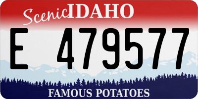 ID license plate E479577