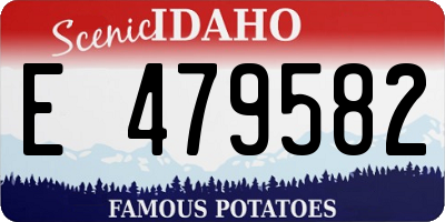 ID license plate E479582