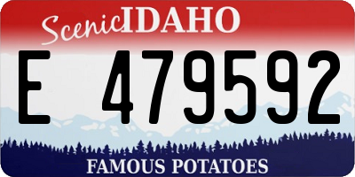 ID license plate E479592