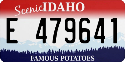 ID license plate E479641