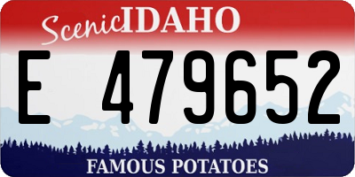 ID license plate E479652
