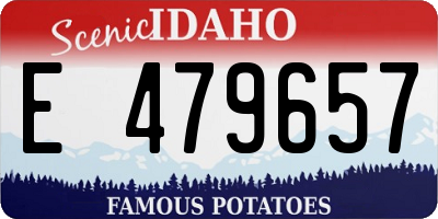 ID license plate E479657