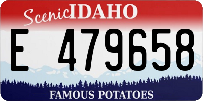 ID license plate E479658
