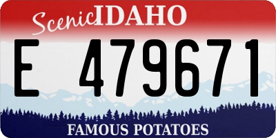 ID license plate E479671