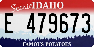 ID license plate E479673