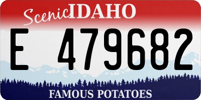 ID license plate E479682
