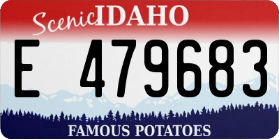 ID license plate E479683