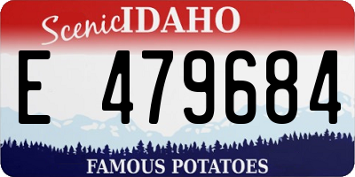 ID license plate E479684