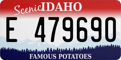ID license plate E479690