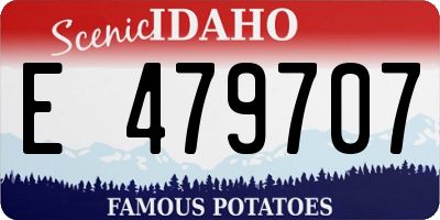ID license plate E479707