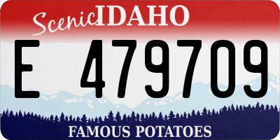 ID license plate E479709