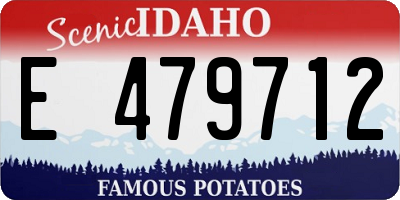 ID license plate E479712