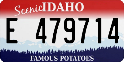 ID license plate E479714