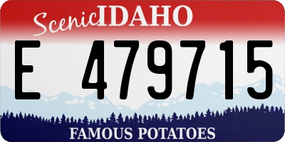 ID license plate E479715