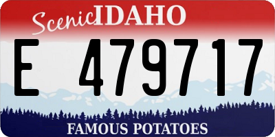 ID license plate E479717