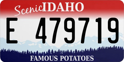 ID license plate E479719