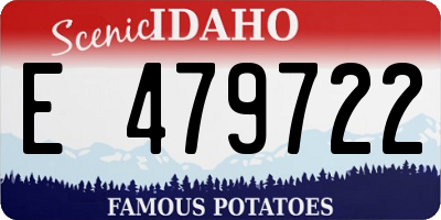 ID license plate E479722