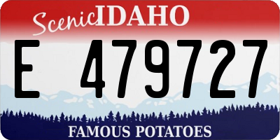 ID license plate E479727