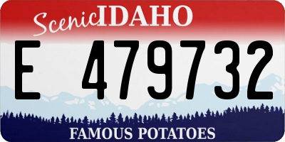 ID license plate E479732