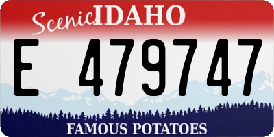 ID license plate E479747