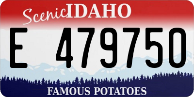 ID license plate E479750