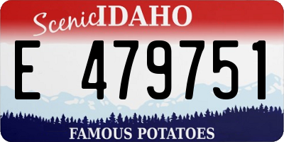 ID license plate E479751