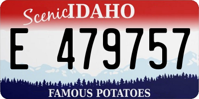 ID license plate E479757