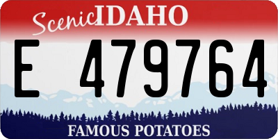 ID license plate E479764