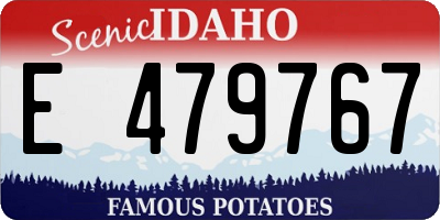 ID license plate E479767