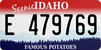 ID license plate E479769
