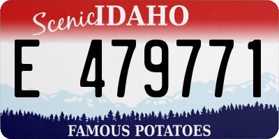 ID license plate E479771