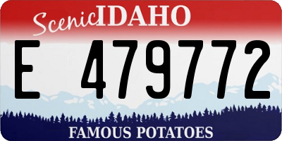 ID license plate E479772