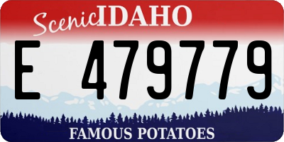 ID license plate E479779