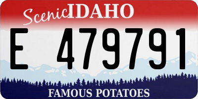 ID license plate E479791