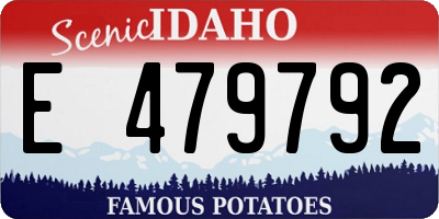 ID license plate E479792