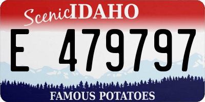 ID license plate E479797