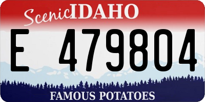 ID license plate E479804