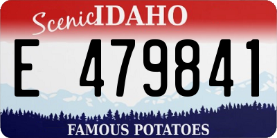 ID license plate E479841