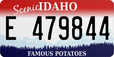 ID license plate E479844