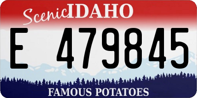 ID license plate E479845