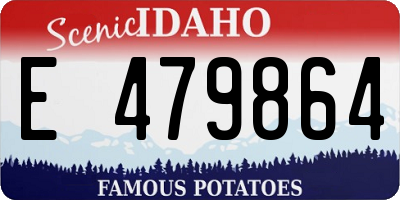 ID license plate E479864